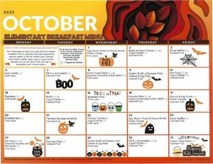 October Breakfast Menu