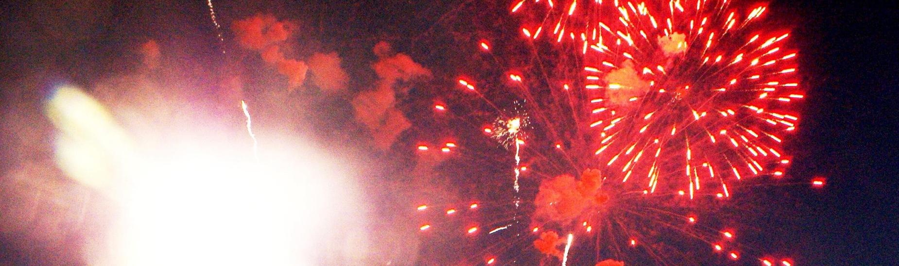 Fireworks at the Football Field