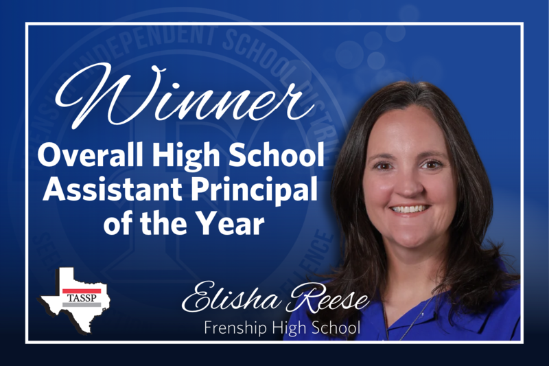 Elisha Reese Texas High School Assistant Principal of the Year