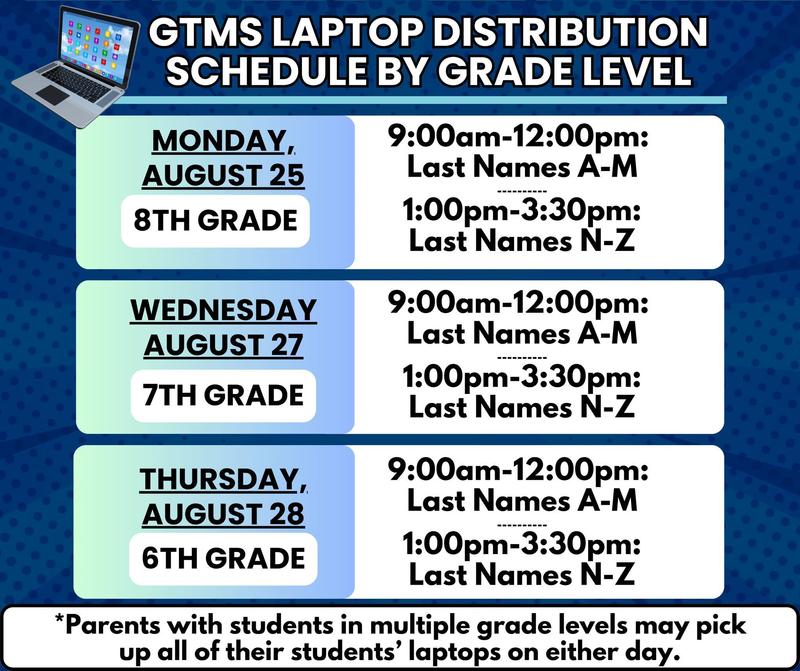 Laptop Distribution Schedule