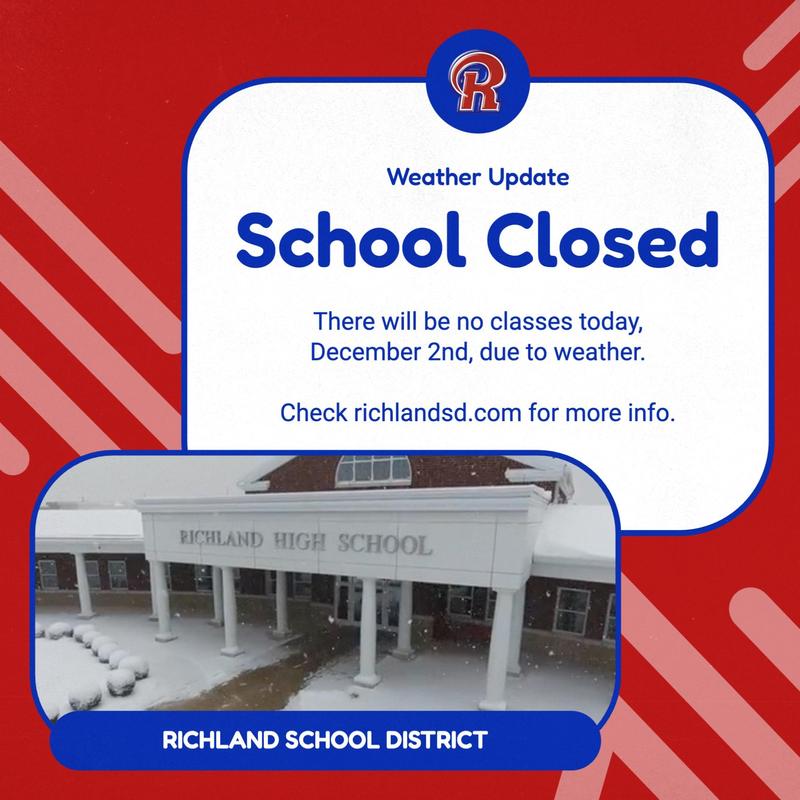 RSD WEATHER ALERT: SCHOOL CLOSED - Tuesday, December 2nd