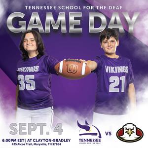 Flag Football flyer for game against Sacred Heart Cathedral School!  Game starts at 6:00 PM EST.