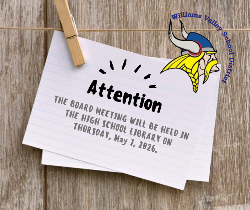 May 7th Board Meeting Location change