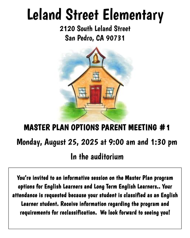 master plan parent meeting