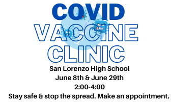 Vaccine Clinic at SLz, 6/8 & 6/29 Featured Photo