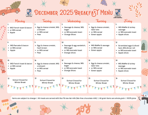 December breakfast menu
