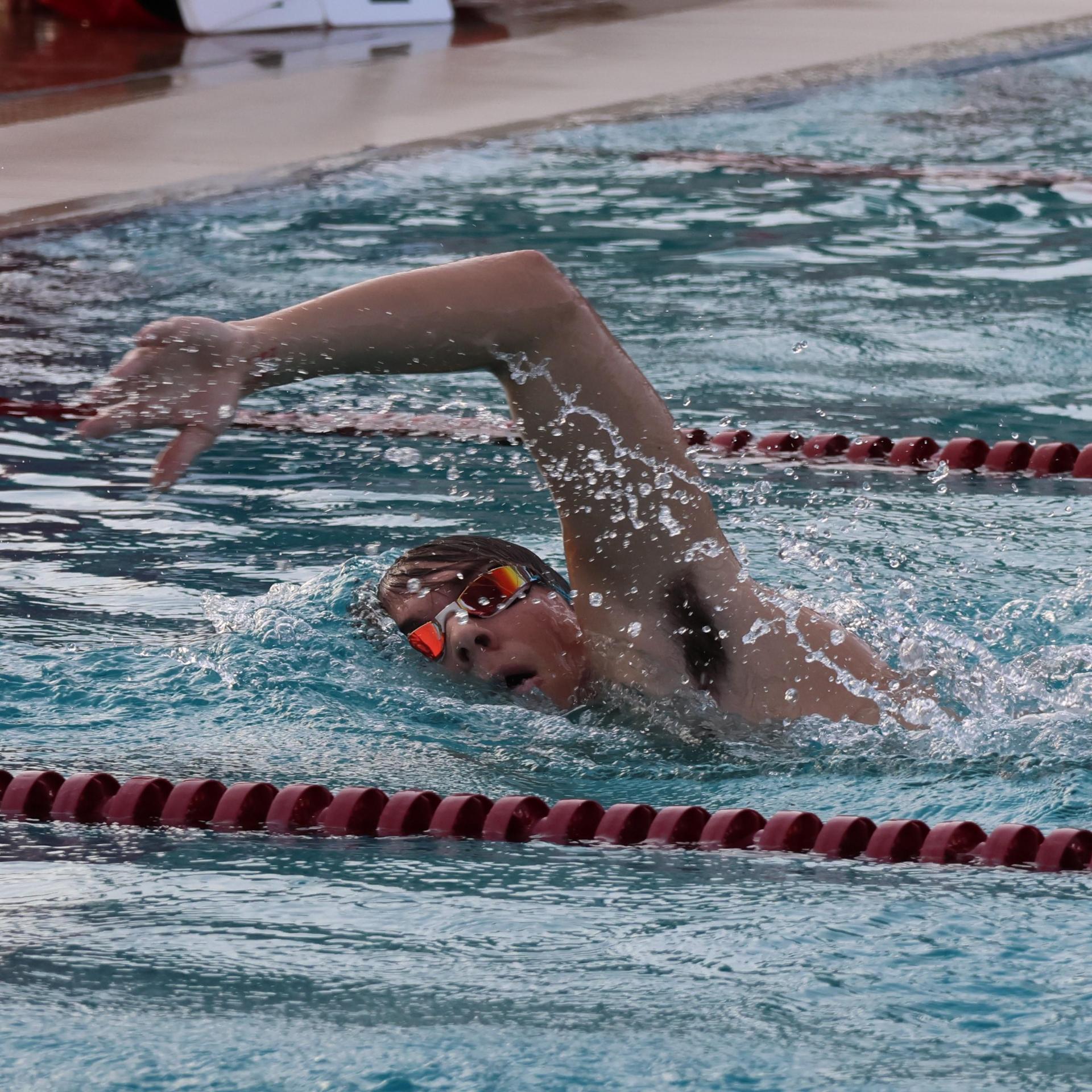 Everett Dunn swimming