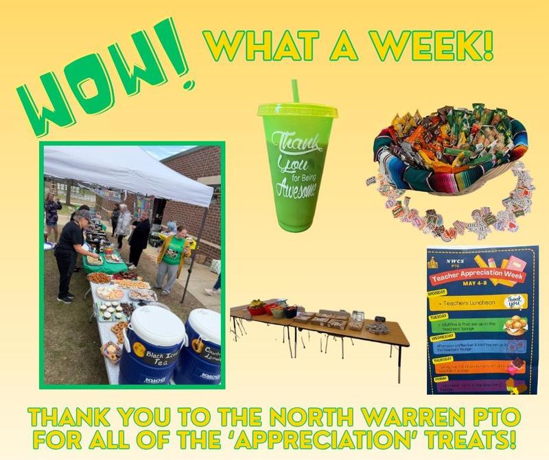 Thank you to our NW PTO for treats! May 2026