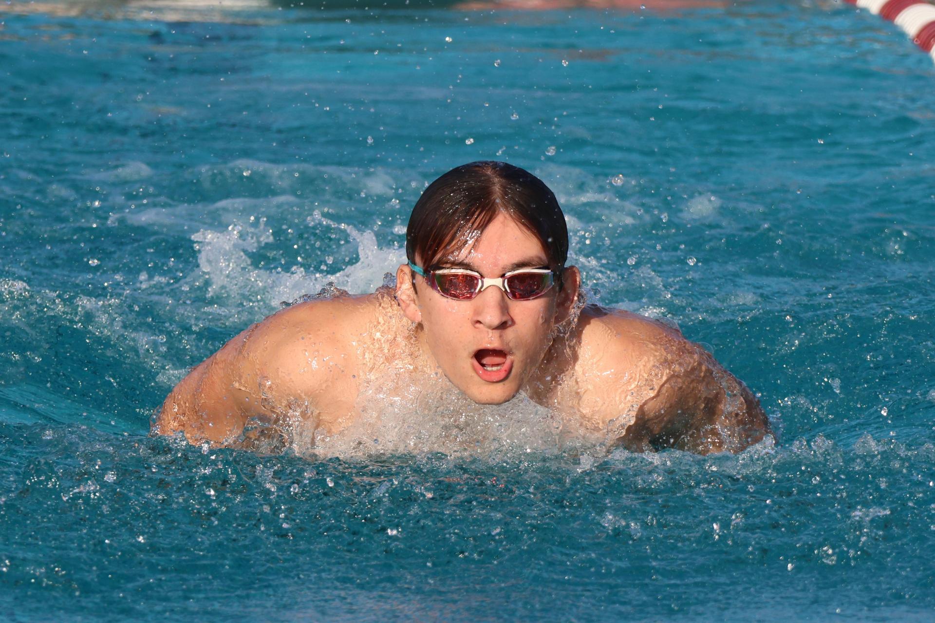 Everett Dunn swimming