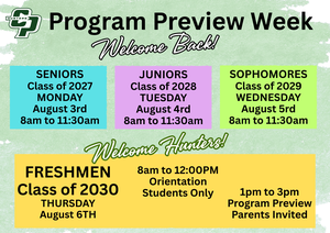 Program Preview Week Details in English