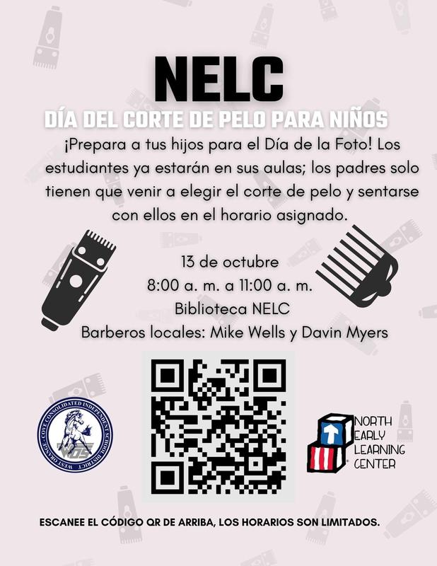 NELC Boys Haircut Day Informational Flyer in Spanish