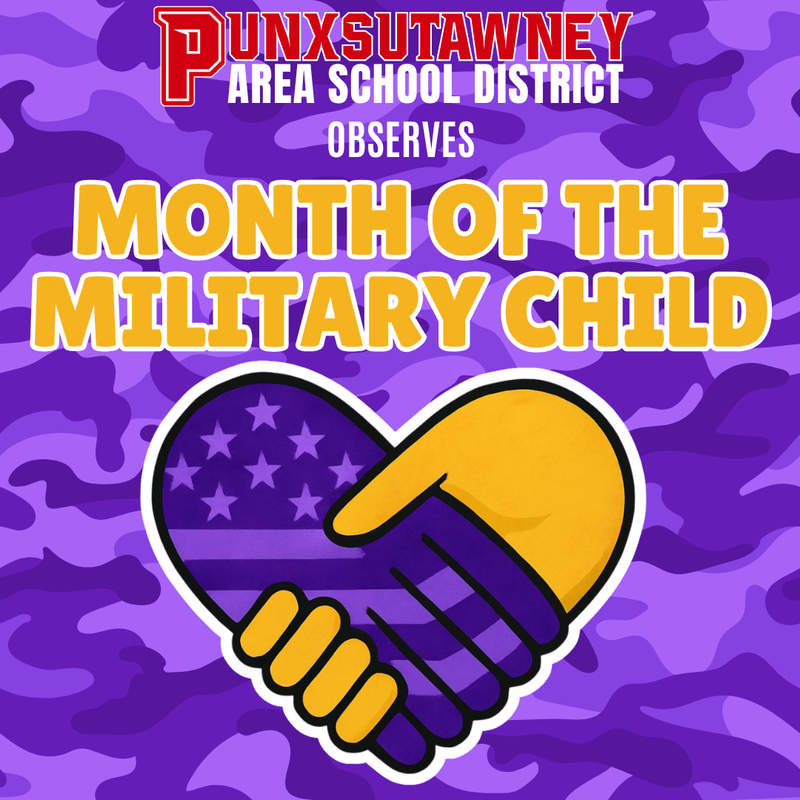 purple camo background with PASD logo and a two hands clasped together to form the shape of a heart