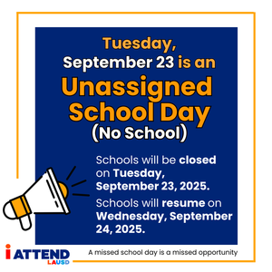 Tuesday September 23 no school flyer