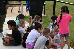 Field day kids having fun.