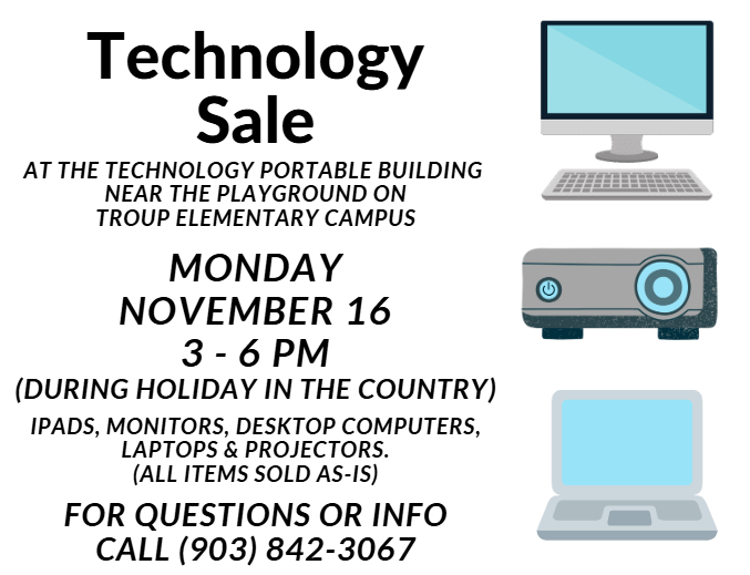technology surplus sale November 16, 3-6 pm