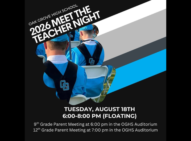 Save the Date for Meet the Teacher Night 2026- August 18th from 6:00pm-8:00pm