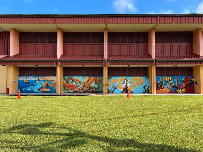 Mele Murals of Keaʻau HS Gym