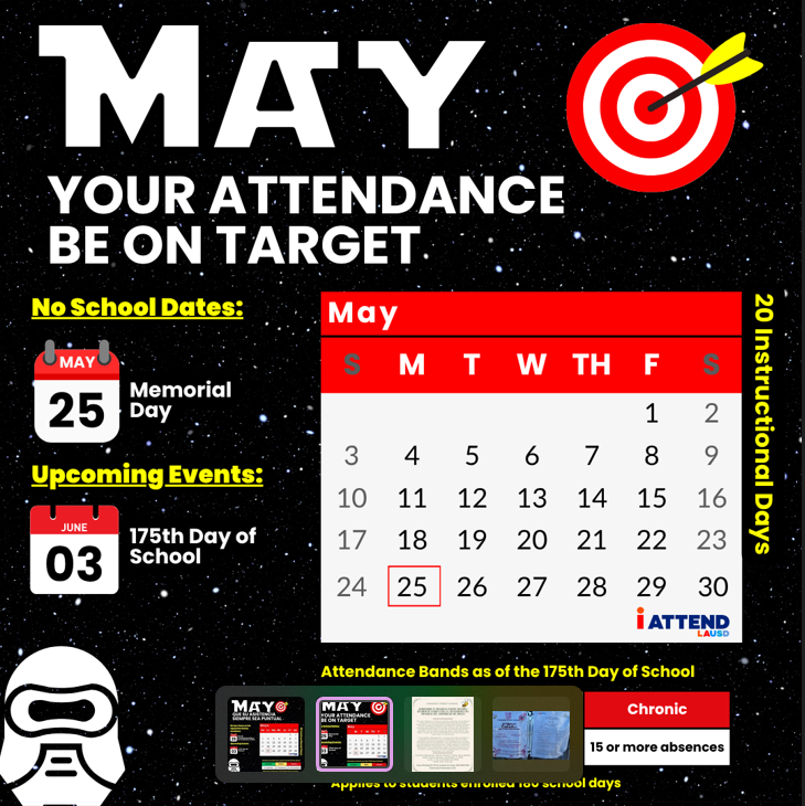 May attendance flyer/Folleto de asistencia de mayo