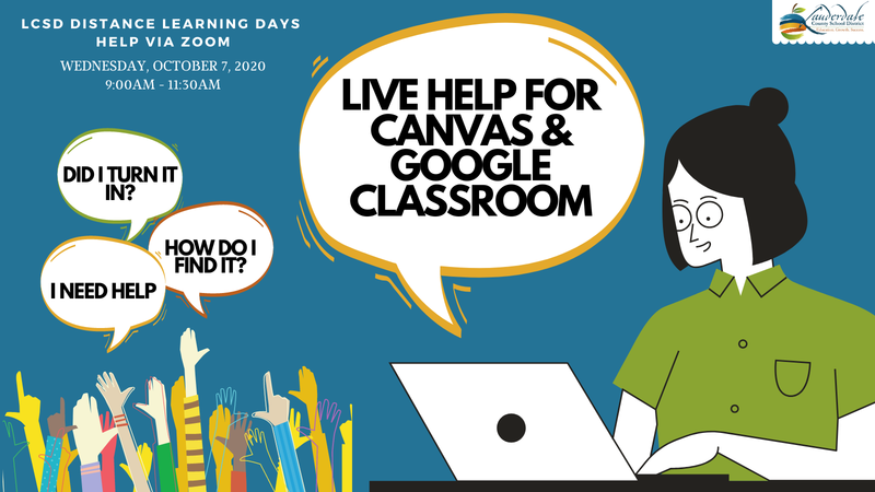 Live Canvas and Google Classroom Help Graphic