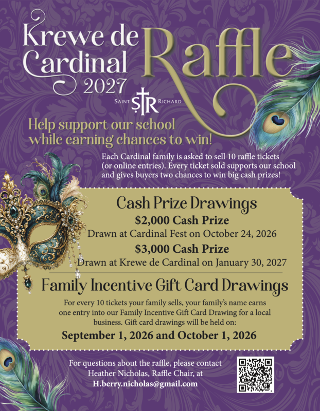 🎟️ Krewe de Cardinal Raffle is Here! Featured Photo
