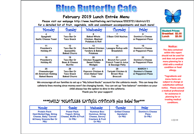 February Lunch Menu Featured Photo