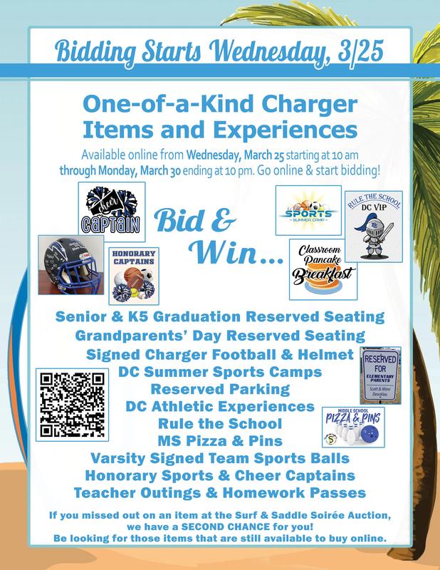 One-of-a-Kind Charger Items & Experiences Online Auction - March 25-30