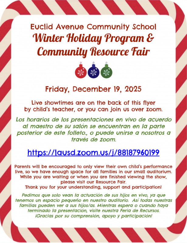 Winter Program/Programa de Invierno