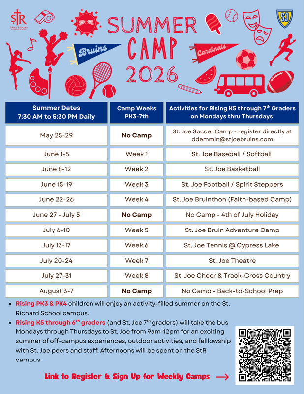 2026 Summer Camp Calendar Featured Photo