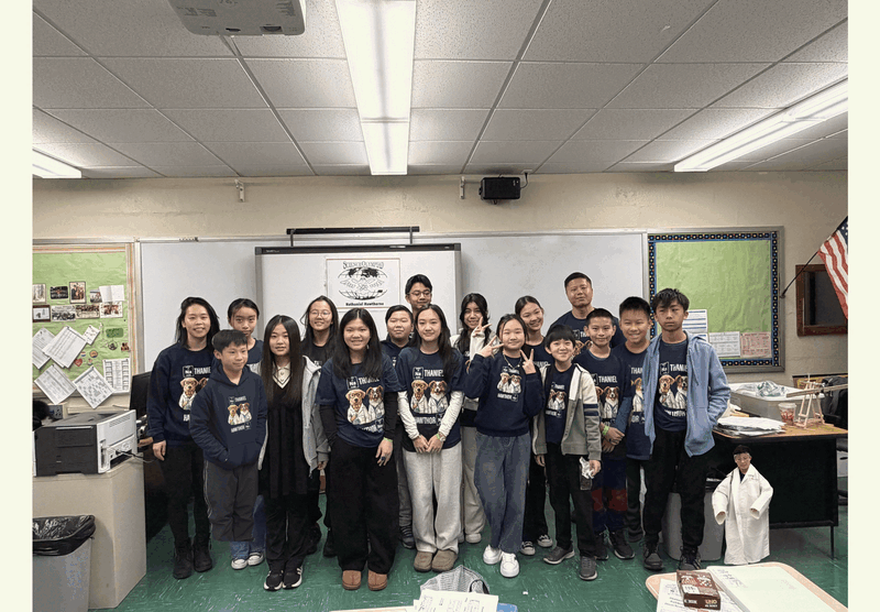 Group photo of science olympiad team at competition