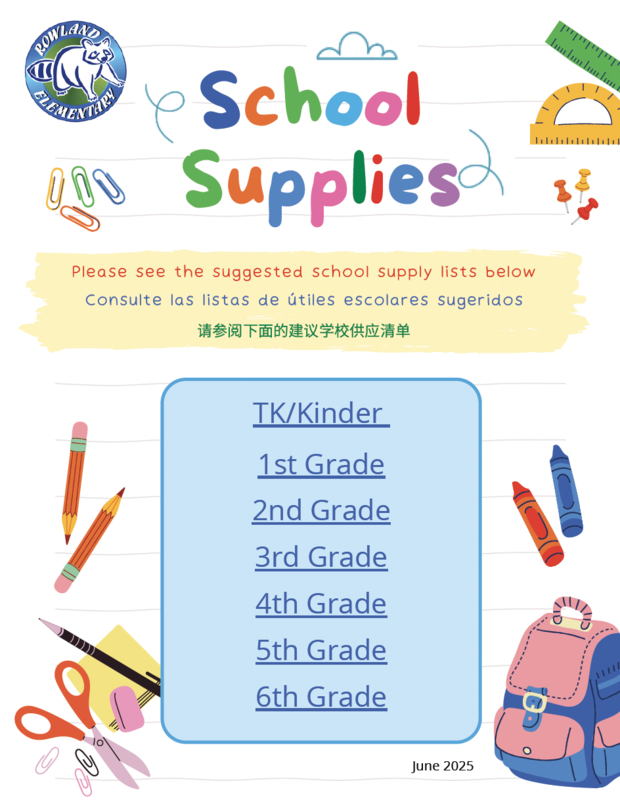 Student Supplies Lists for the 2025-2026 School Year Featured Photo