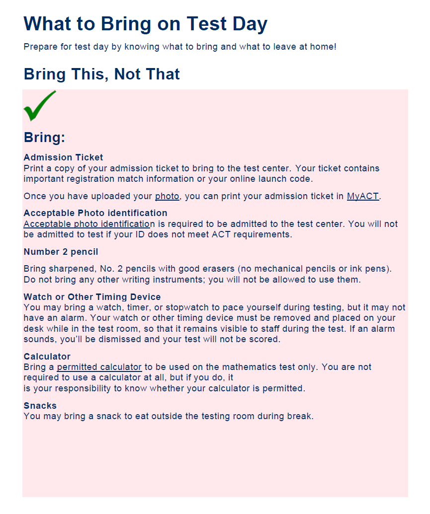 ACT Test Testing Copper Hills High School