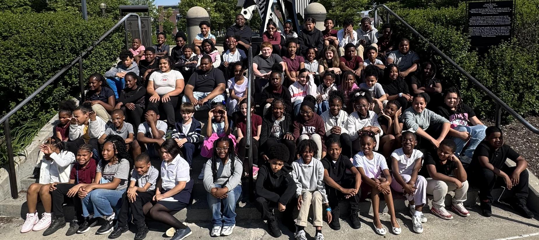 Students on a fieldtrip