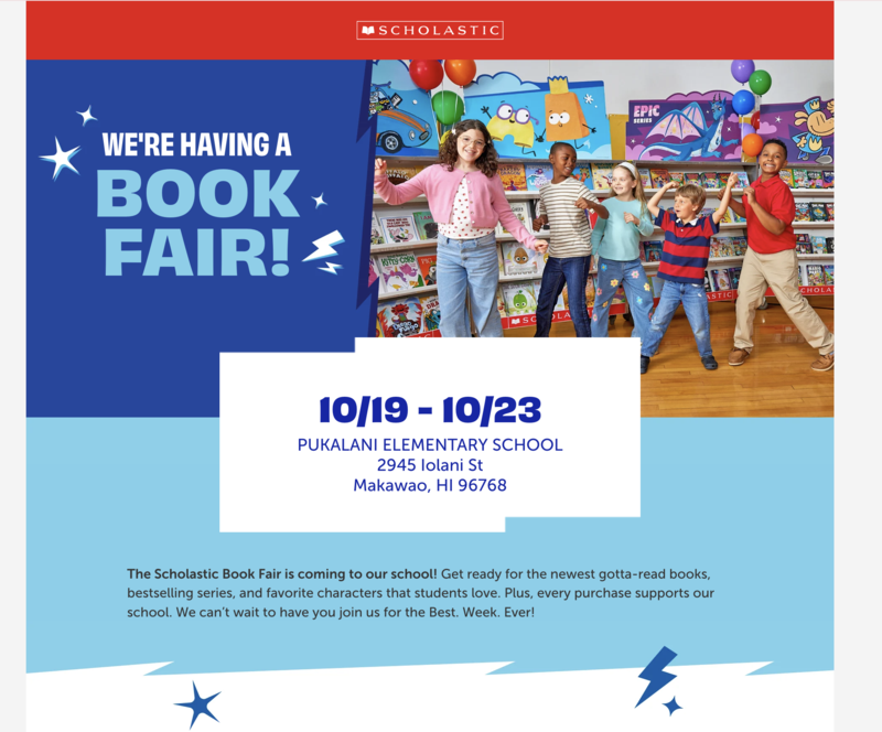 Scholastic Book Fair  - October 19-23 Featured Photo