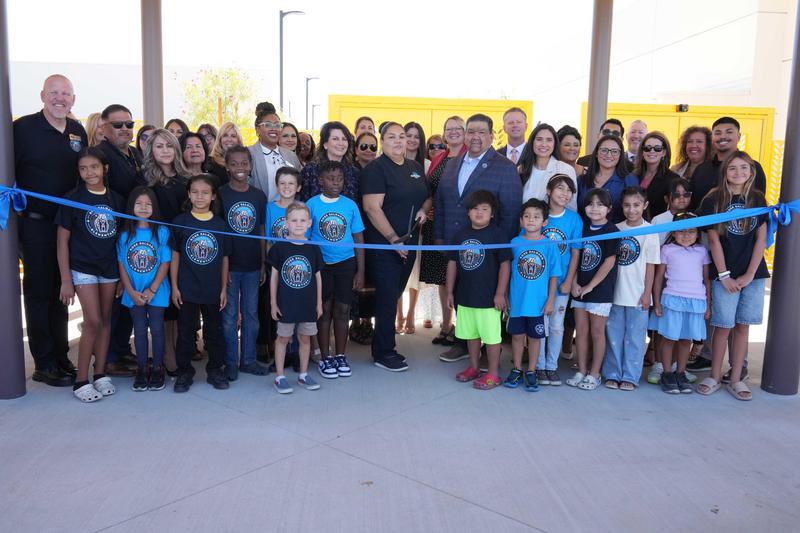 Rose Salgado Elementary Ribbon Cutting Group Photo