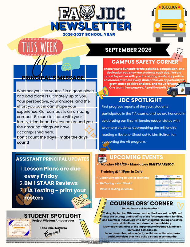 Newsletter Sept. 14-18-2026