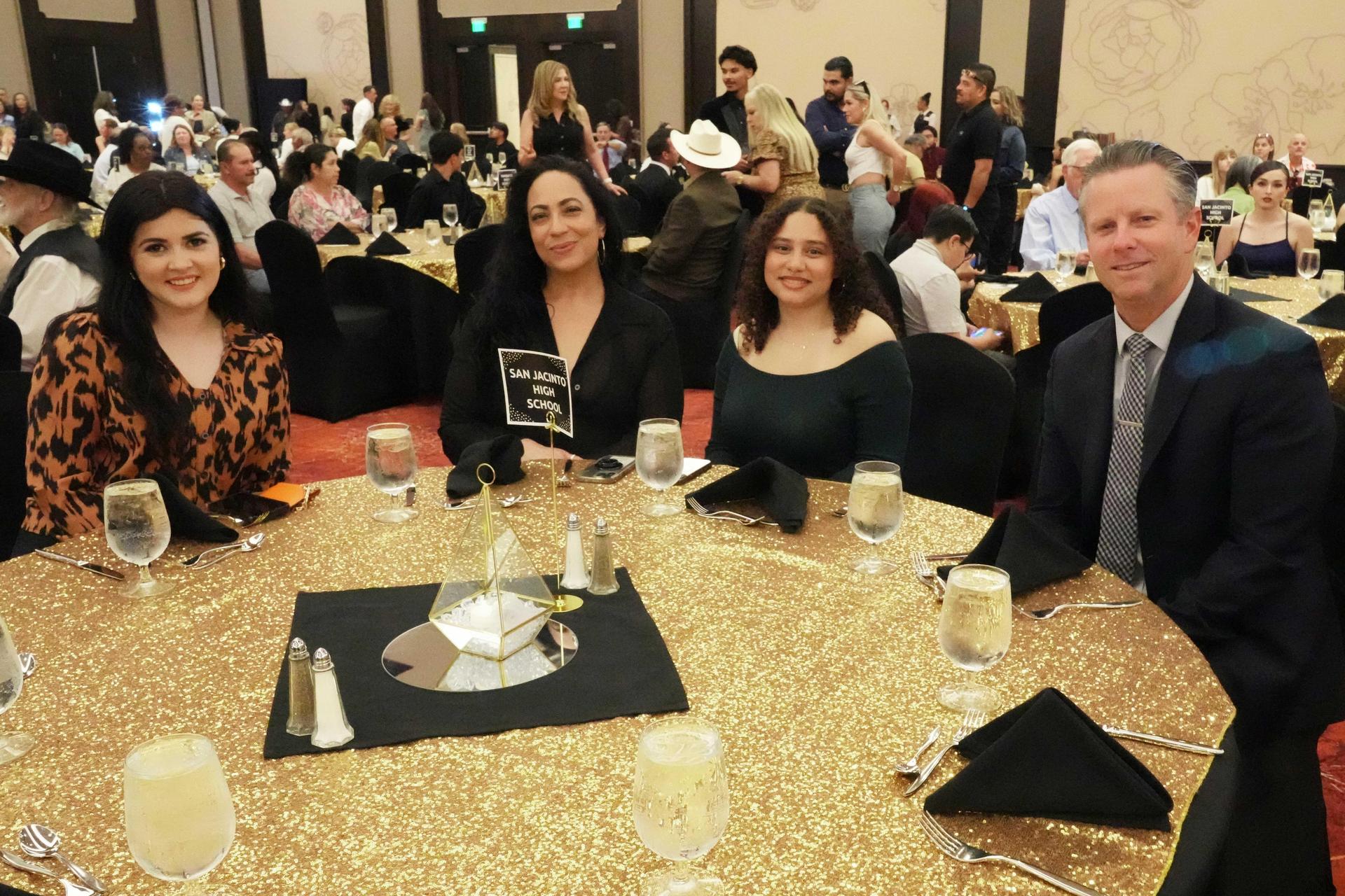 Teacher, parent, student and Dr. Pyle at Student of the Year