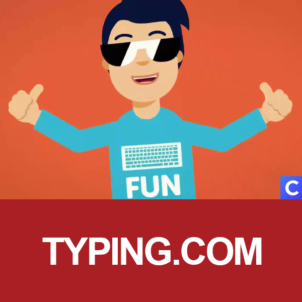 Typing.com illustration of boy with keyboarding fun shirt