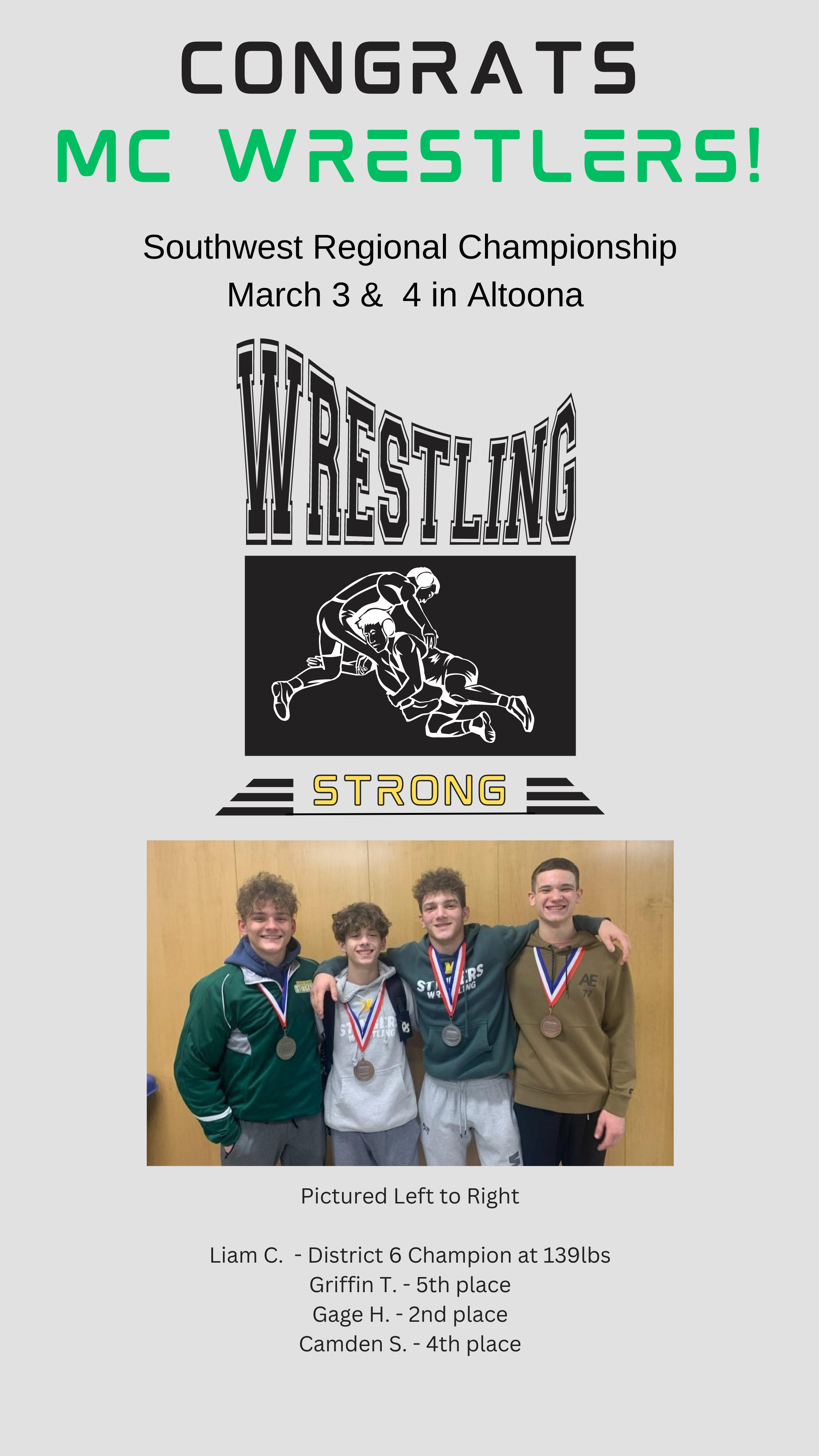 Wrestling Marion Center Athletics Marion Center Jr/Sr High School