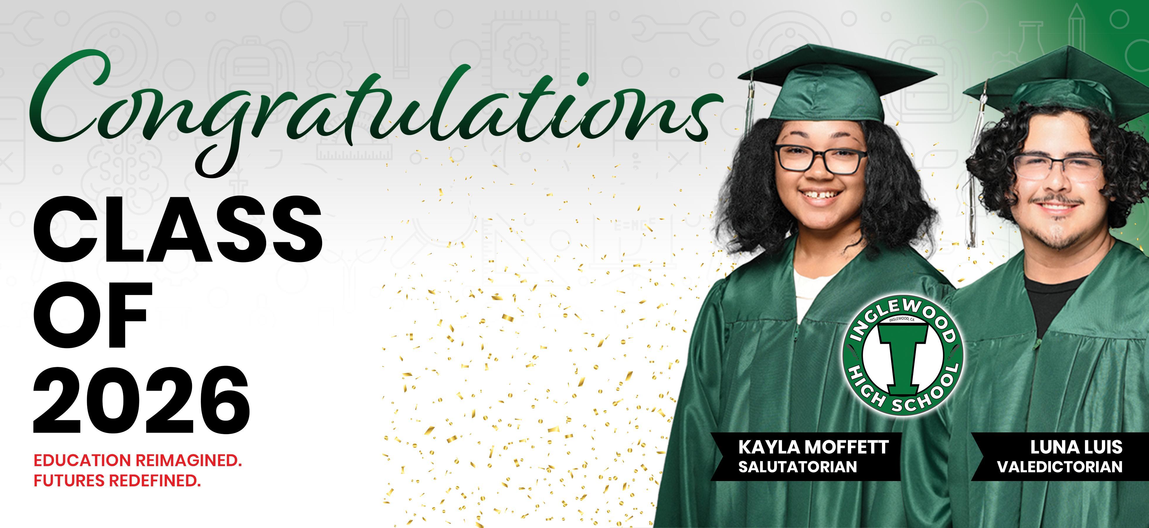 Congratulations Class of 2026 - Valedictorians and Salutatorians