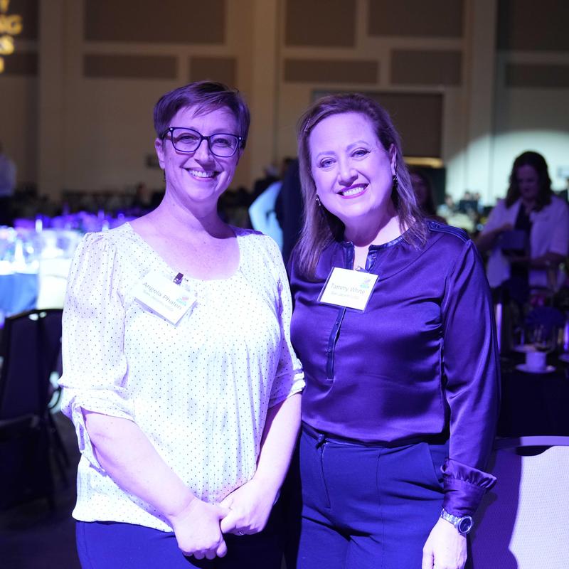 Two ladies at the County Celebrating Educators Luncheon