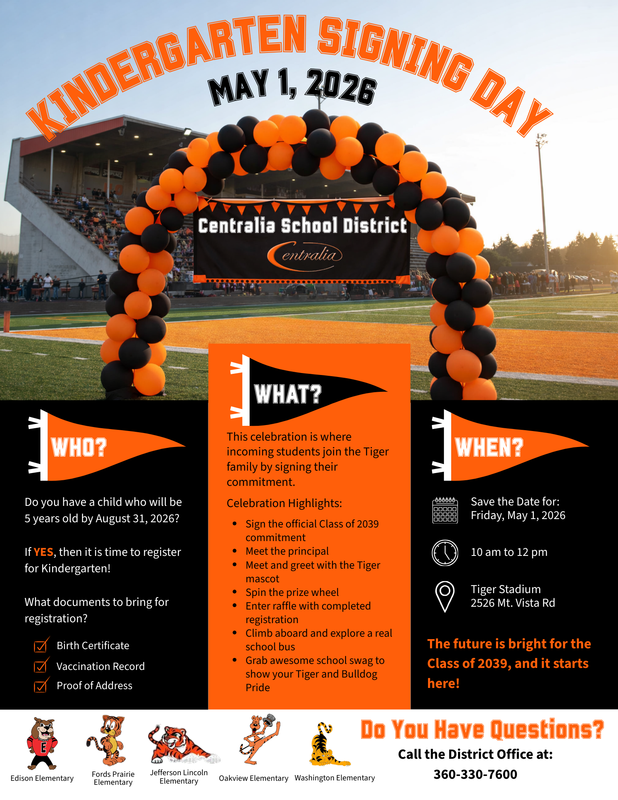 Kindergarten Signing Day Flyer