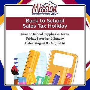 Mission CISD Families: Don’t miss the back-to-school tax-free weekend Featured Photo