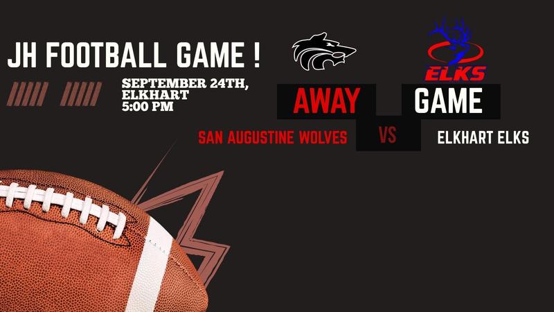On Thursday, September 24th, the junior high Wolves football team take on the Elkhart Elks at an away game. Gametime is 5pm!