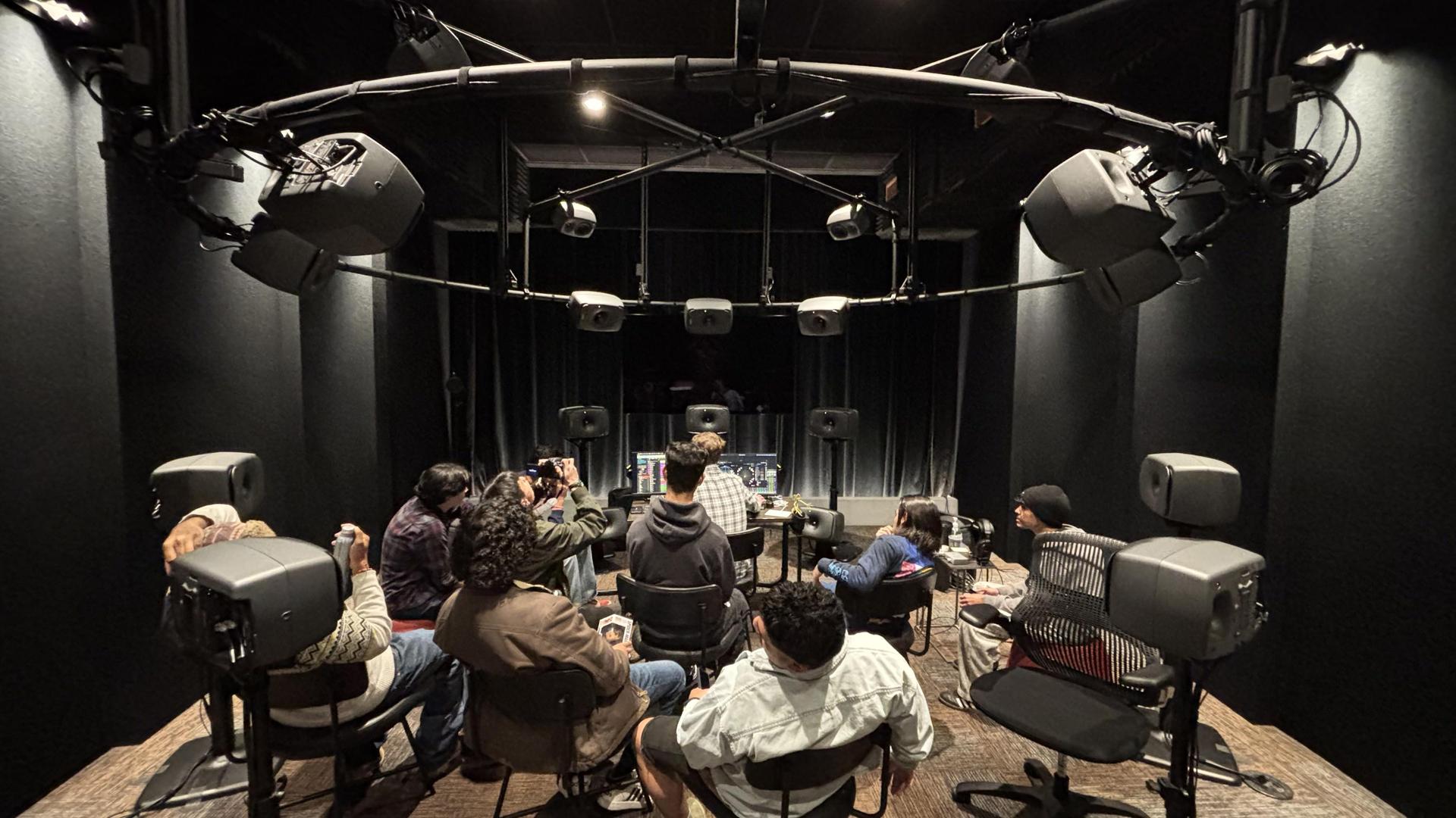 Audio Production students at Sony Pictures Sound Lot in Culver City