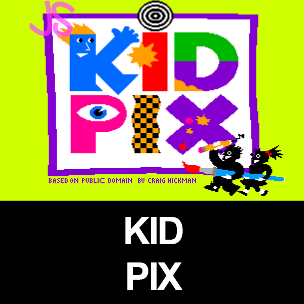 Multcolored logo for Kid Pix