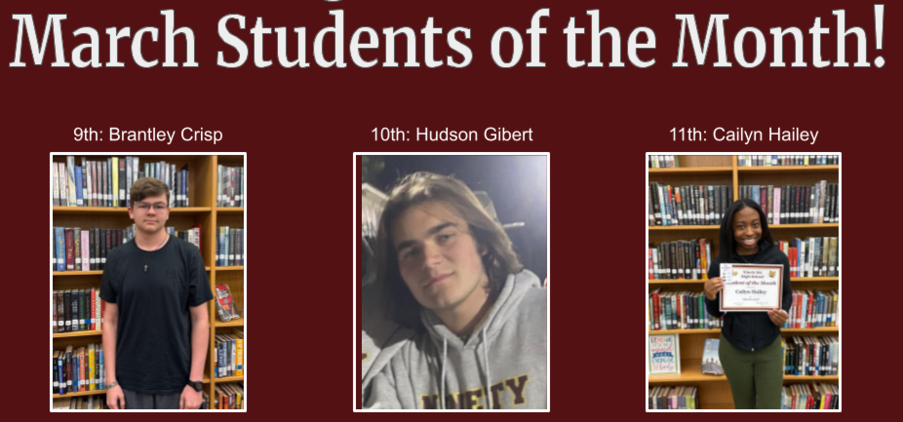 Students of the Month