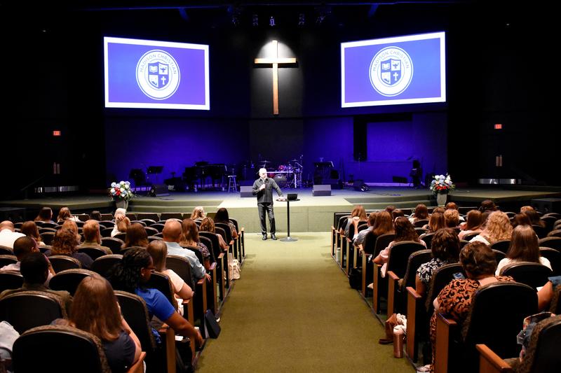 Employees gathered for Convocation