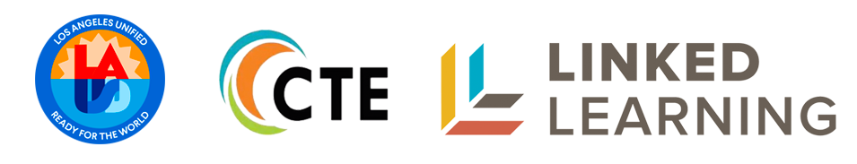LAUSD Logo, CTE Logo and Linked Learning Logo