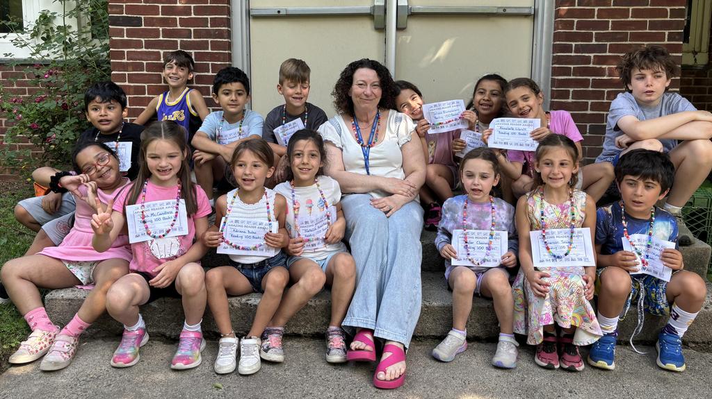 students with Mrs. Levin