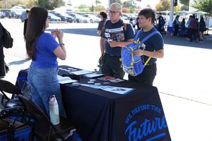 students get college info at College Fair